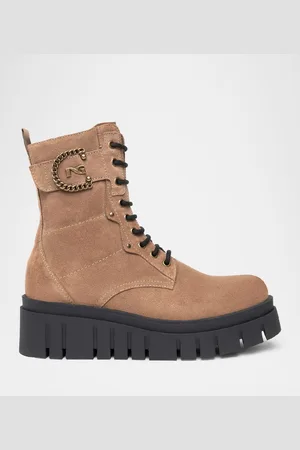 Nero Giardini Chain Suede Flatform Desert Boots