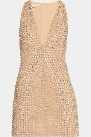 Stella McCartney Crystal V-Neck Mini Dress