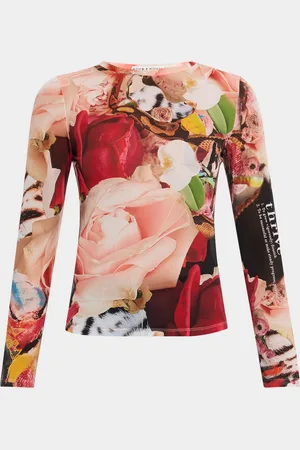 ALICE+OLIVIA X Kelly Dabbah Delaina Mesh Long-Sleeve Top