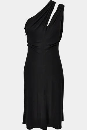VERSACE Slash Cutout One-Shoulder Liquid Jersey Cocktail Dress