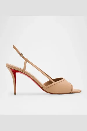 Christian Louboutin Miss Z Leather Red Sole Slingback Sandals