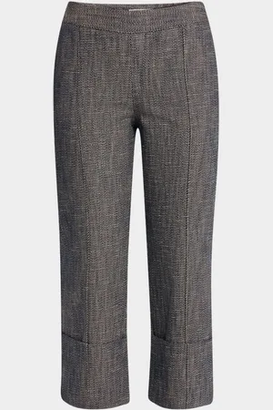 Amir Taghi Toni Pintuck Straight-Leg Crop Pants