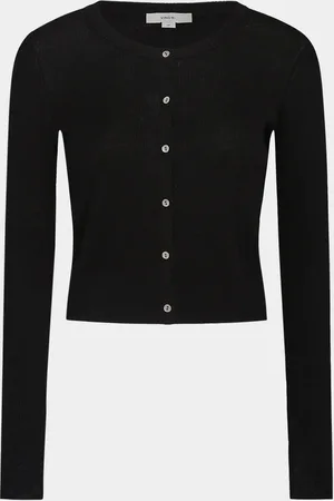 Vince Slim Ribbed Silk-Cashmere Cardigan