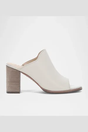 Frye Stella Leather Block-Heel Mule Sandals