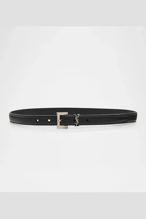 Saint Laurent YSL Cintura Box Leather Belt