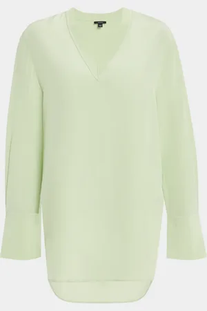 Joseph Miller V-Neck Crepe De Soie Blouse