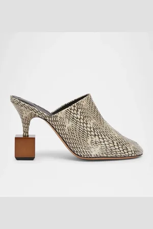 Jacquemus Les Bisou Leather Cube-Heel Mules