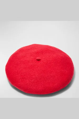 Lele Sadoughi Red Wool Felt Beret