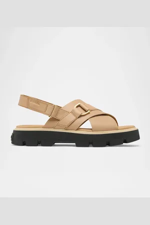 sorel Rein Crisscross Leather Grip Comfort Sandals