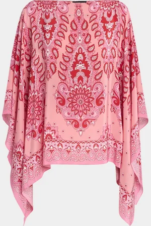 Etro Pink Paisley Silk Poncho