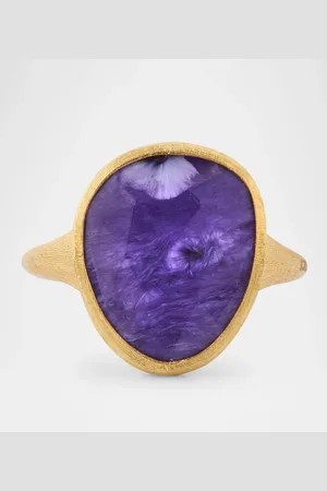Marco Bicego 18K Lunaria Ring with Charoite, Size 7