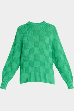 Guest In Residence Checker Cozy Crewneck Sweater