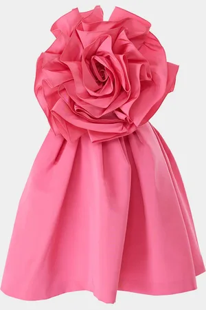 Carolina Herrera Flower Strapless Mini Dress