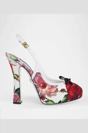 Dolce & Gabbana Slingback Floral Ballerina Stiletto Pumps