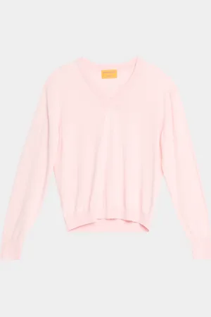 Guest In Residence The V Silk-Linen Sweater