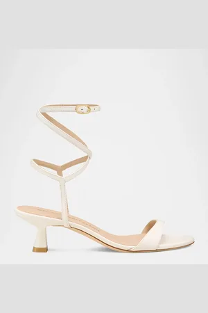 Stuart Weitzman Nudist Leather Ankle-Wrap Sandals