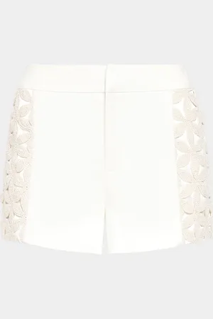 Ramy Brook Erica Floral Crochet Shorts