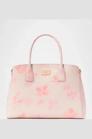 Kate Spade Serena spring pansies leather satchel bag
