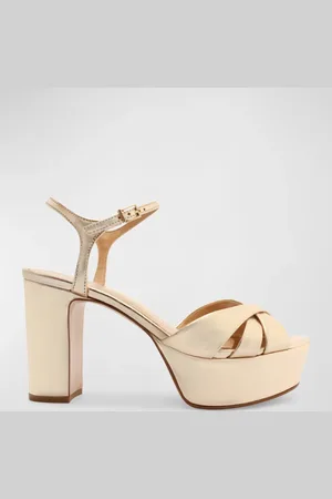 Schutz Keefa Metallic Leather Platform Sandals
