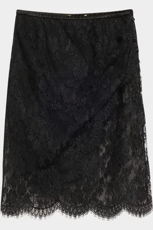 Saint Laurent Lace Wrap Skirt