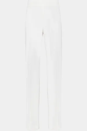 Santorelli Straight-Leg Fluid Cady Pants