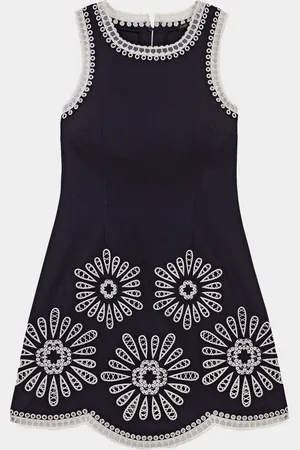 Maje Ruba Floral Crochet Mini Dress