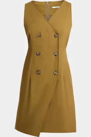 Santorelli Dee Double-Breasted Stretch Cotton Dress