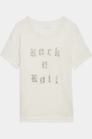 Zadig & Voltaire Marta Embellished Linen T-Shirt