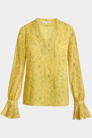 Santorelli Rue Floral-Print Georgette Blouse