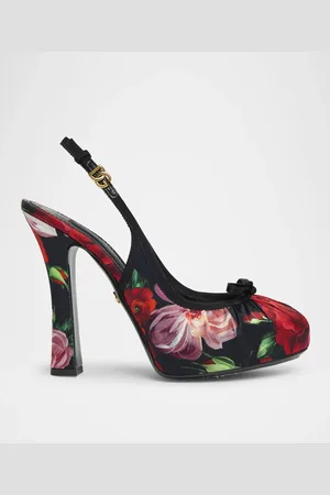 Dolce & Gabbana Slingback Floral Ballerina Stiletto Pumps