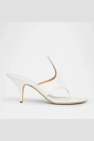 Salvatore Ferragamo Lyrai Leather Thong Slide Sandals