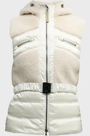 Bogner Minka Shearling Hybrid Vest with Hood