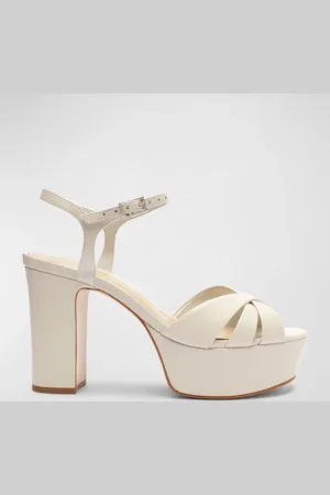 Schutz Keefa Metallic Leather Platform Sandals