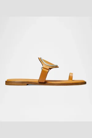 Tory Burch Leather Ring Flat Slide Sandals