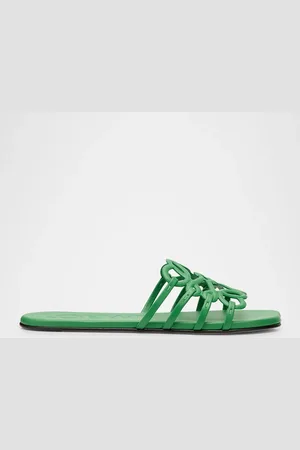 Loewe Petal Leather Anagram Slide Sandals
