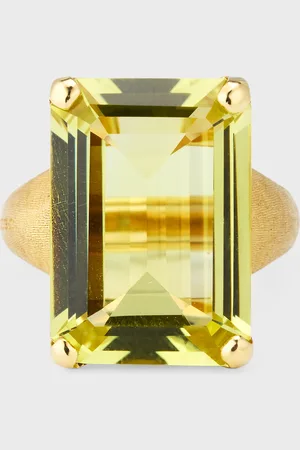 Marco Bicego Alta 18K Yellow Gold Ring with Quartz Citrine, Size 7