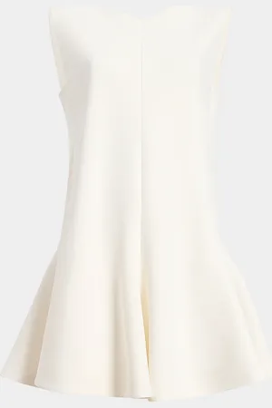 Khaite Mel V-Neck Low-Back Mini Dress