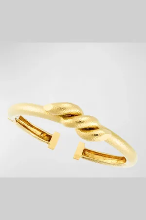 David Webb 18k Twisted Nail Cuff Hammered Bracelet