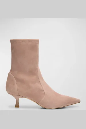 Stuart Weitzman Naomi Stretch Suede Ankle Booties