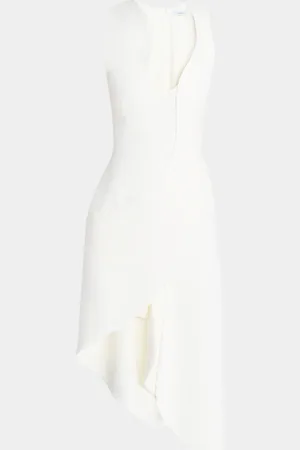 Salvatore Ferragamo Sleeveless High-Low Midi Dress