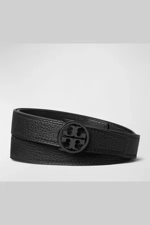 Tory Burch Miller 1" Pebbled Leather Belt