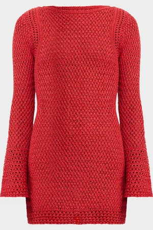 Significant Other Oakleigh Long-Sleeve Crochet Mini Dress