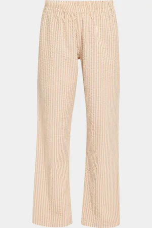 Hanro Striped Straight-Leg Cotton Lounge Pants