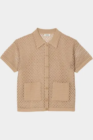 Sandro Elio Embellished Short-Sleeve Cardigan