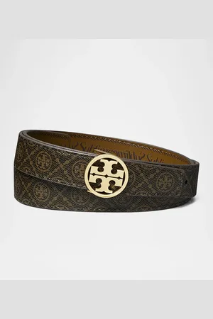 Tory Burch Miller Monogram Coated Canvas Belt