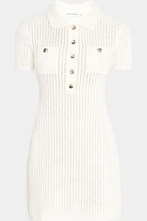 Self-Portrait Sequined Crochet Mini Dress