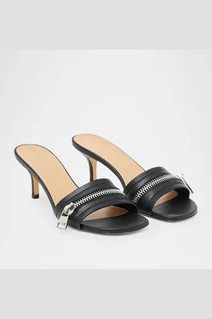 J.W.Anderson Biker Zip Leather Slide Sandals