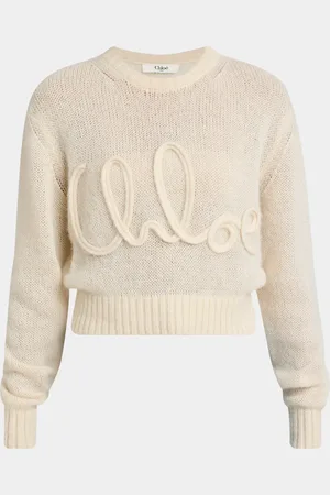 Chloé Logo Embroidered Alpaca Wool Sweater