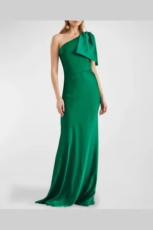 Sachin & Babi Aubrey One-Shoulder Bow Column Gown