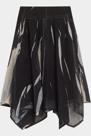 Jason Wu Printed Gauze Handkerchief Midi Skirt